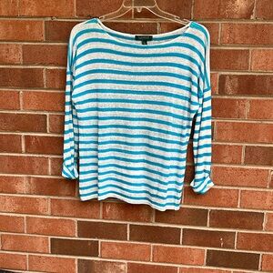 Lauren linen striped top.
